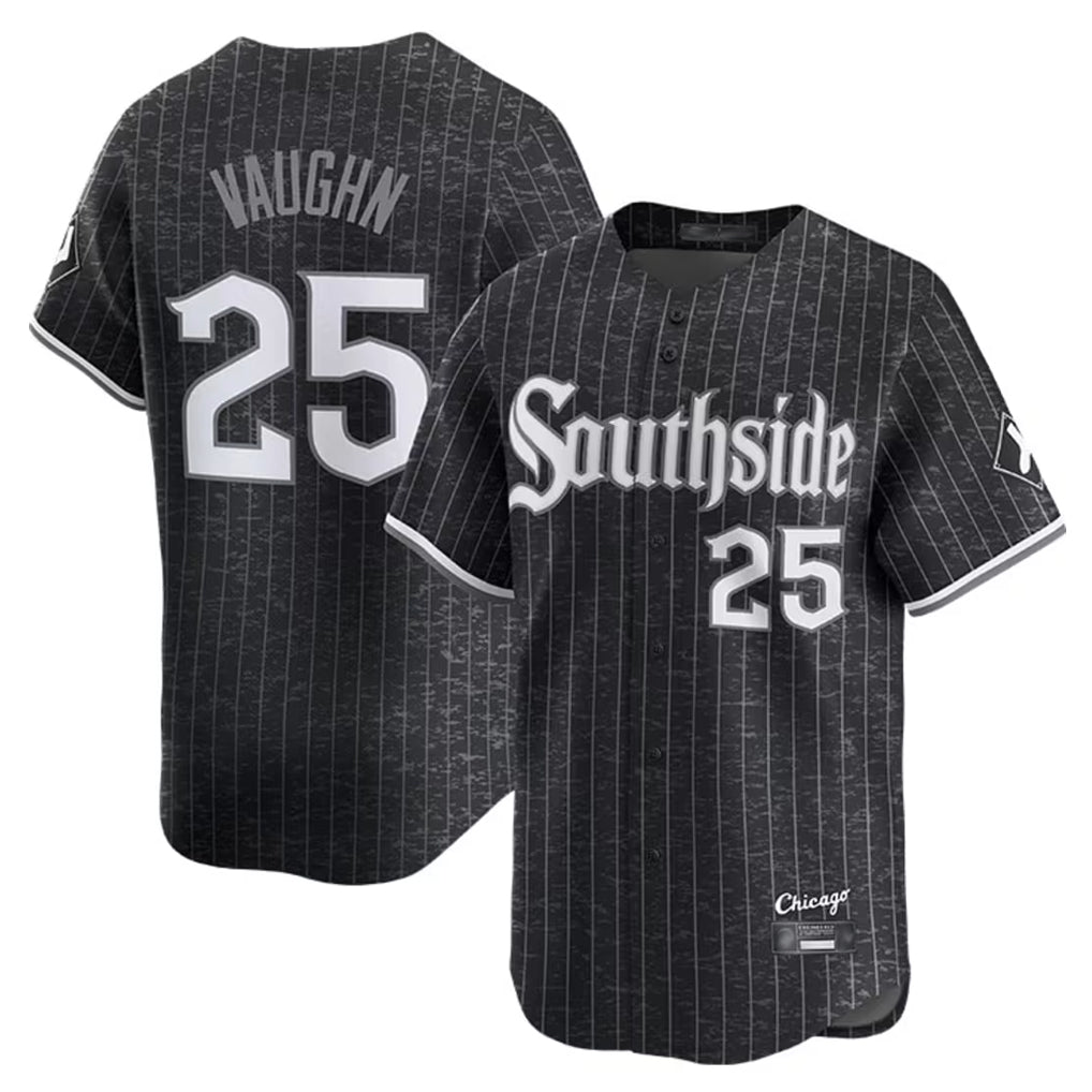 Odoa C.White Sox #25 Andrew Vaughn Player Black City Connect Limited Home Stitched Jerseys