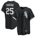 Odoa C.White Sox #25 Andrew Vaughn Player Black Home Game Stitched Jerseys