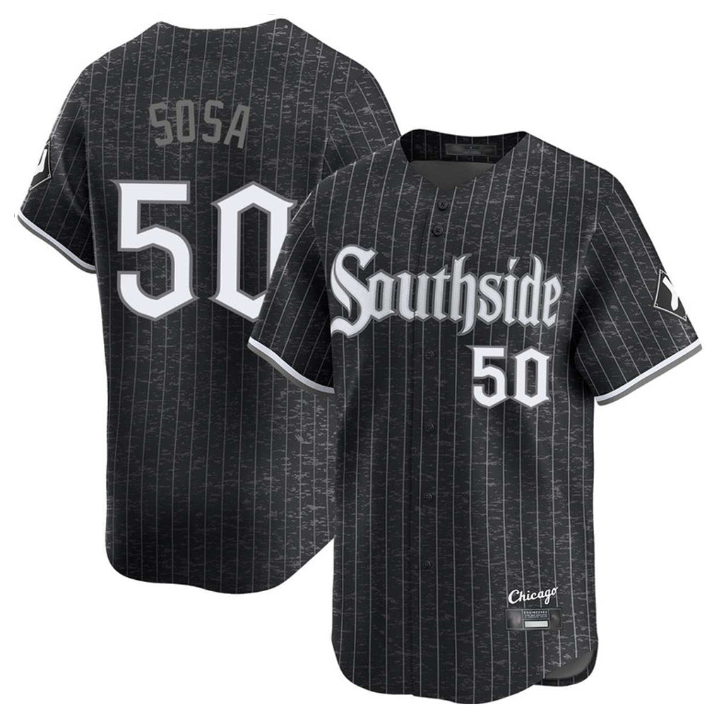 Odoa C.White Sox #50 Lenyn Sosa Player Black City Connect Limited Home Stitched Jerseys