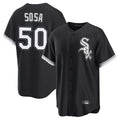 Odoa C.White Sox #50 Lenyn Sosa Player Black Home Game Stitched Jerseys
