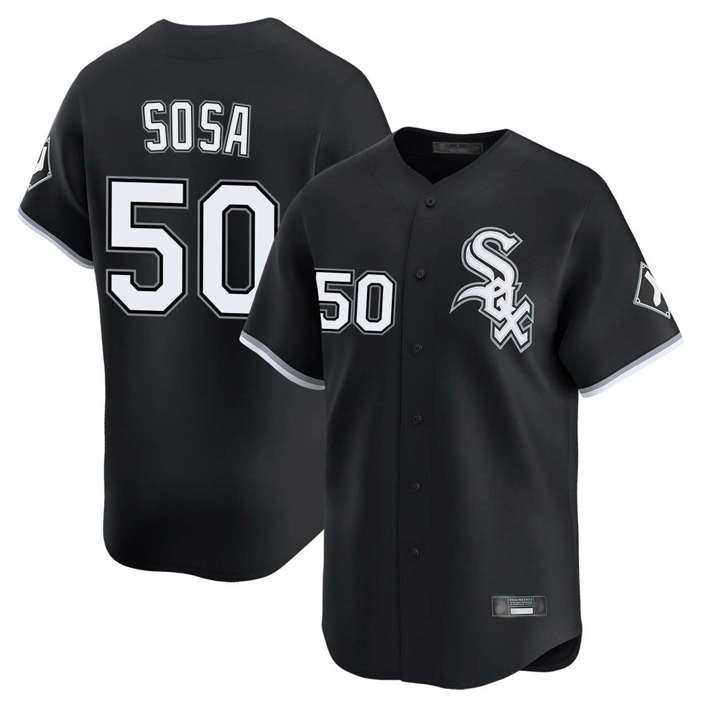 Odoa C.White Sox #50 Lenyn Sosa Player Black Limited Home Stitched Jerseys