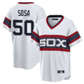 Odoa C.White Sox #50 Lenyn Sosa Player White T-shirt Home Game Stitched Jerseys
