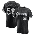 Odoa C.White Sox #58 Seranthony Dom¡§anguez Player Black City Connect Limited Elite Home Stitched Jerseys