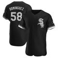 Odoa C.White Sox #58 Seranthony Dom¡§anguez Player Black Limited Elite Home Stitched Jerseys