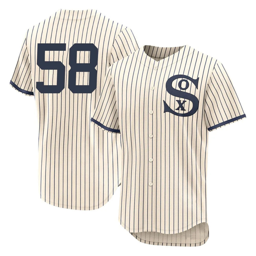 Odoa C.White Sox #58 Seranthony Dom¡§anguez Player Cream Field of Dreams Limited Elite Home Stitched Jerseys