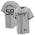 Odoa C.White Sox #58 Seranthony Dom¡§anguez Player Gray Home Game Stitched Jerseys