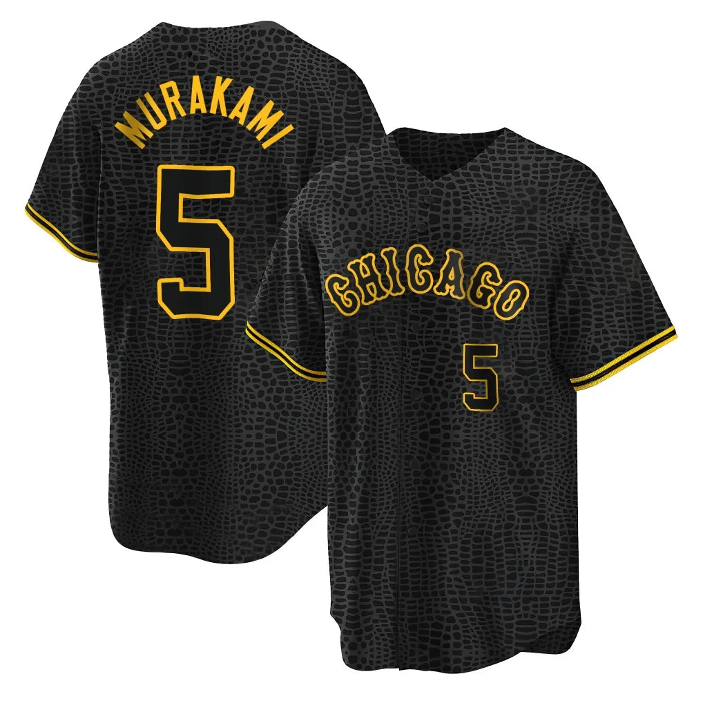 Odoa C.White Sox #5 Munetaka Murakami Player Black Snake Skin City Home Game Stitched Jerseys