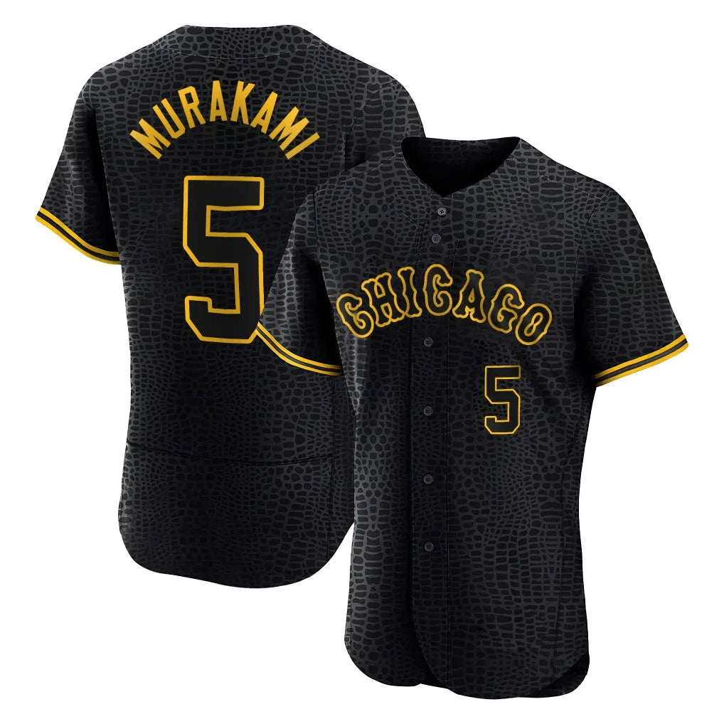 Odoa C.White Sox #5 Munetaka Murakami Player Black Snake Skin City Limited Elite Home Stitched Jerseys