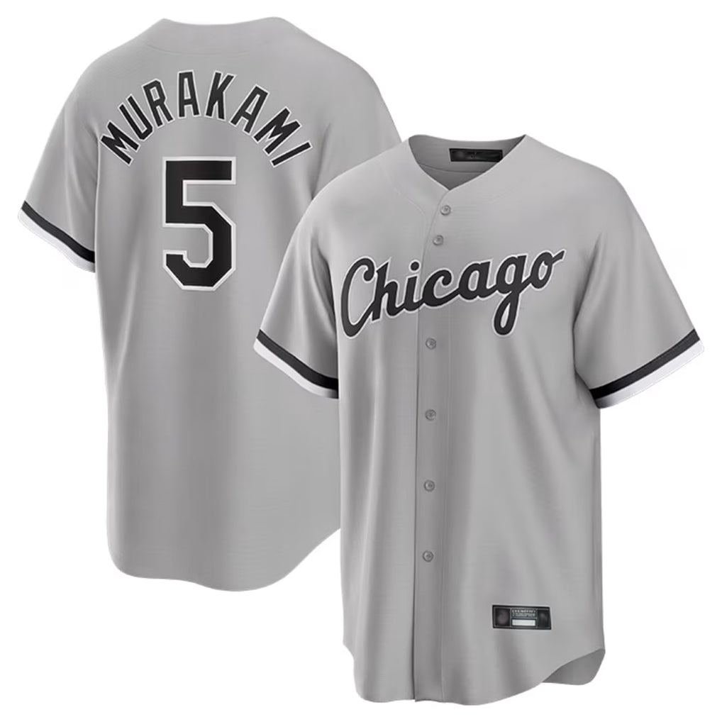 Odoa C.White Sox #5 Munetaka Murakami Player Gray Home Game Stitched Jerseys