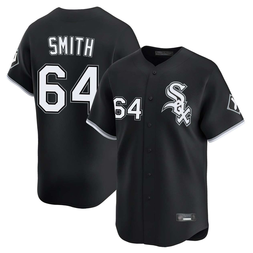 Odoa C.White Sox #64 Shane Smith Player Black Limited Home Stitched Jerseys