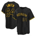 Odoa C.White Sox #64 Shane Smith Player Black Snake Skin City Home Game Stitched Jerseys