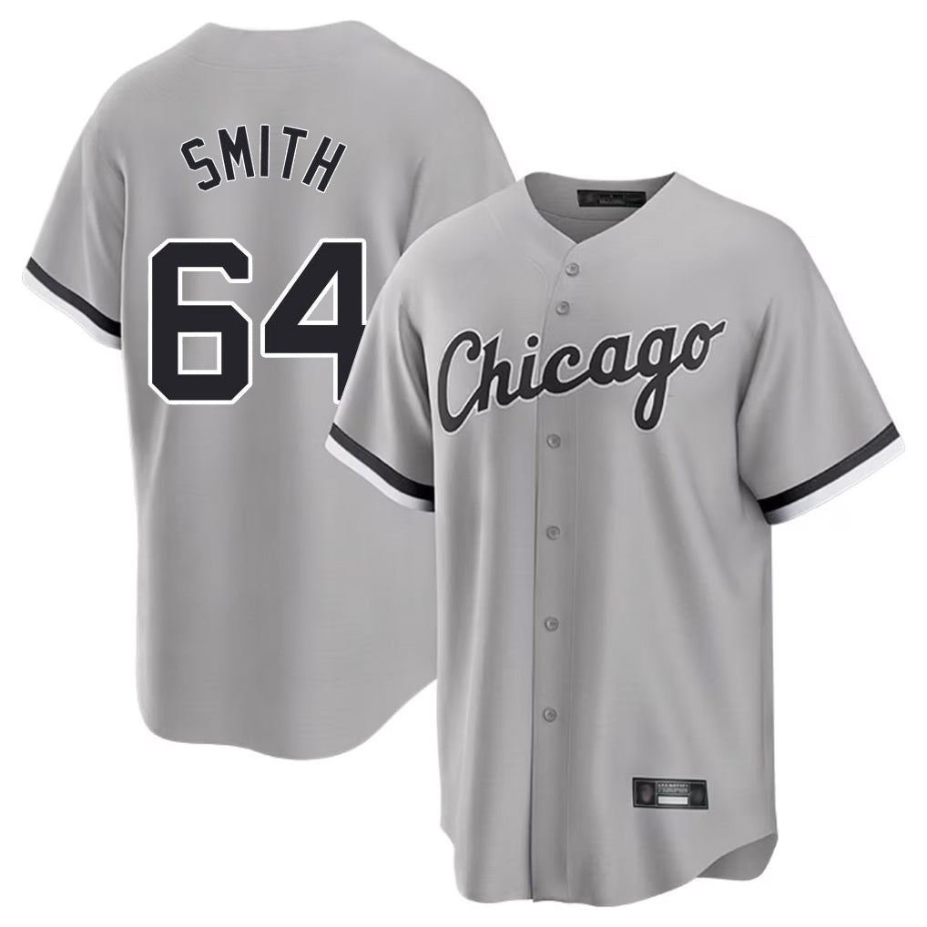 Odoa C.White Sox #64 Shane Smith Player Gray Home Game Stitched Jerseys