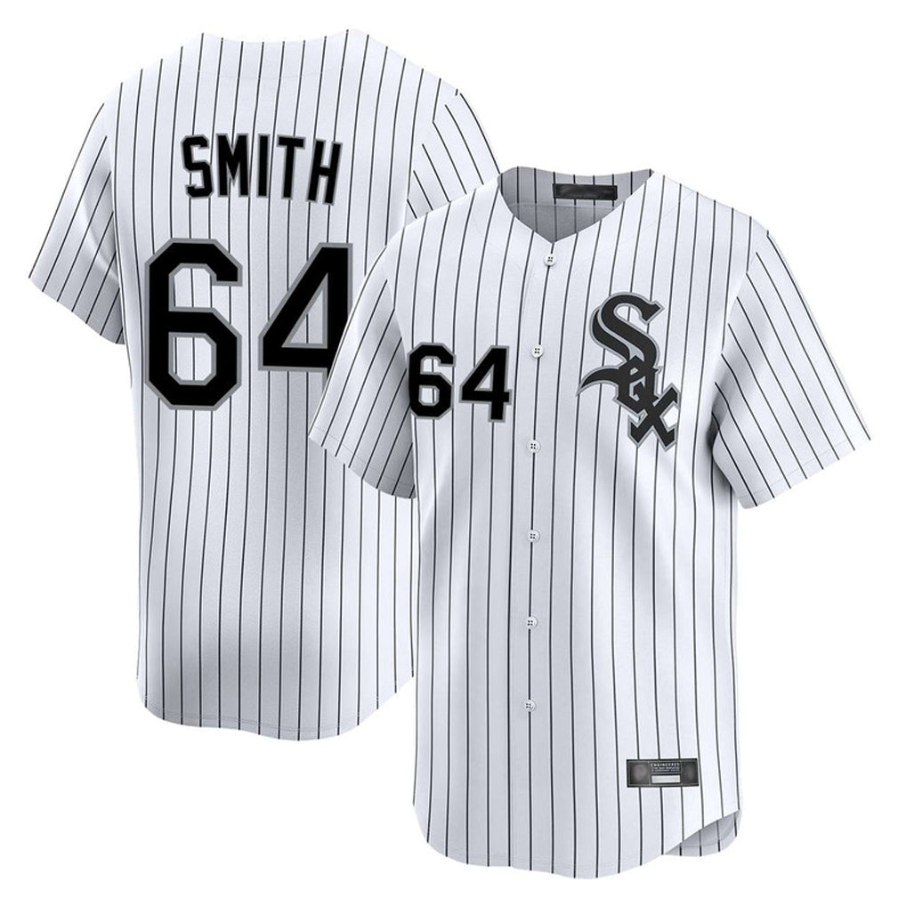 Odoa C.White Sox #64 Shane Smith Player White Stripe Limited Home Stitched Jerseys