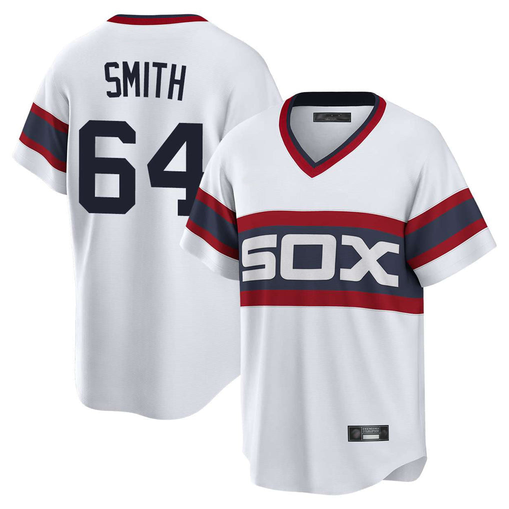 Odoa C.White Sox #64 Shane Smith Player White T-shirt Home Game Stitched Jerseys