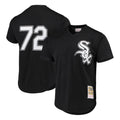 Odoa C.White Sox #72 Carlton Fisk Player Black Mitchell & Ness Cooperstown Collection Mesh Game Stitched Jerseys