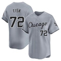 Odoa C.White Sox #72 Carlton Fisk Player Gray Road Limited Home Stitched Jerseys