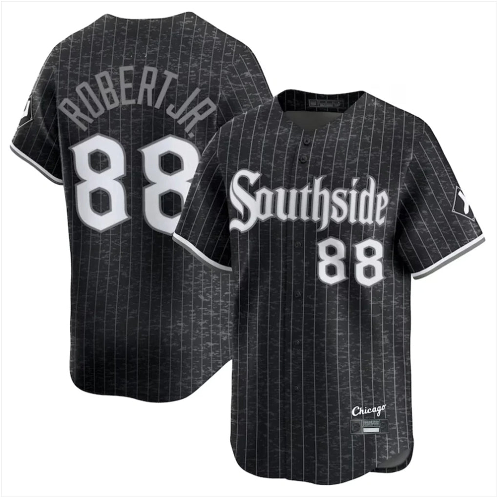 Odoa C.White Sox #88 Luis Robert Jr Player Black City Connect Limited Home Stitched Jerseys