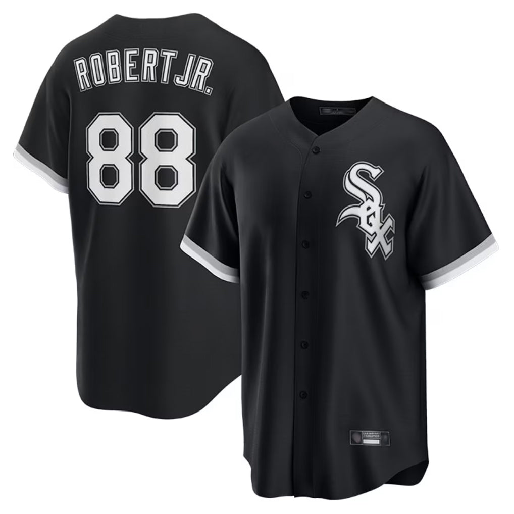 Odoa C.White Sox #88 Luis Robert Jr Player Black Home Game Stitched Jerseys