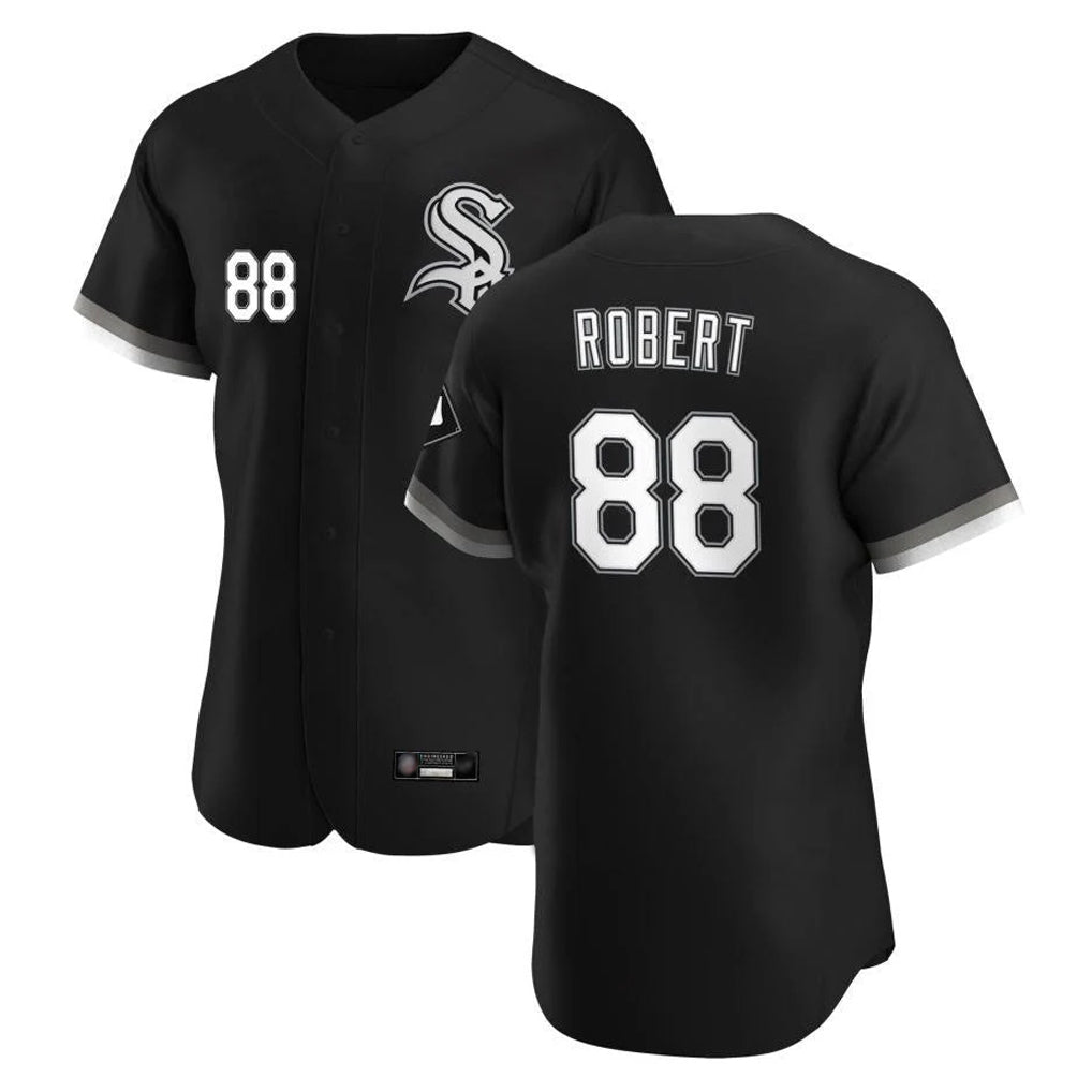 Odoa C.White Sox #88 Luis Robert Jr Player Black Limited Elite Home Stitched Jerseys