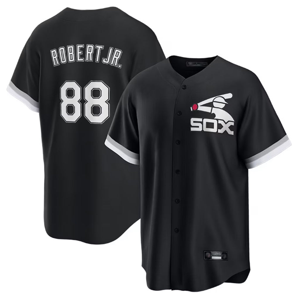 Odoa C.White Sox #88 Luis Robert Jr Player Black Spring Training Game Stitched Jerseys
