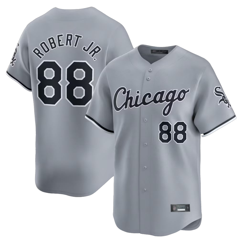 Odoa C.White Sox #88 Luis Robert Jr Player Gray Road Limited Home Stitched Jerseys