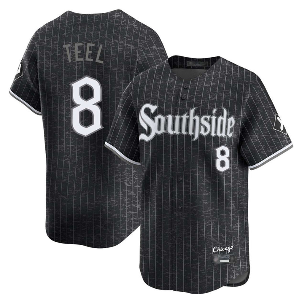 Odoa C.White Sox #8 Kyle Teel Player Black City Connect Limited Home Stitched Jerseys