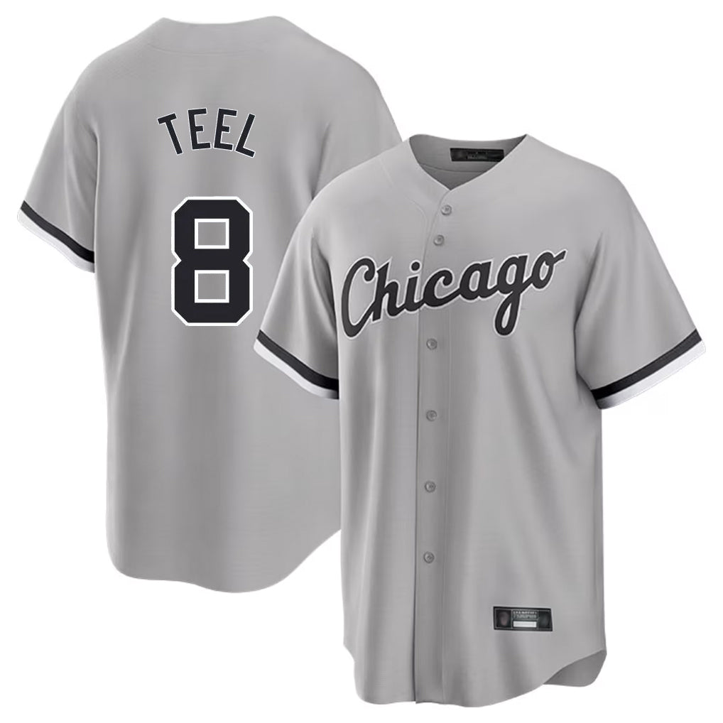 Odoa C.White Sox #8 Kyle Teel Player Gray Home Game Stitched Jerseys