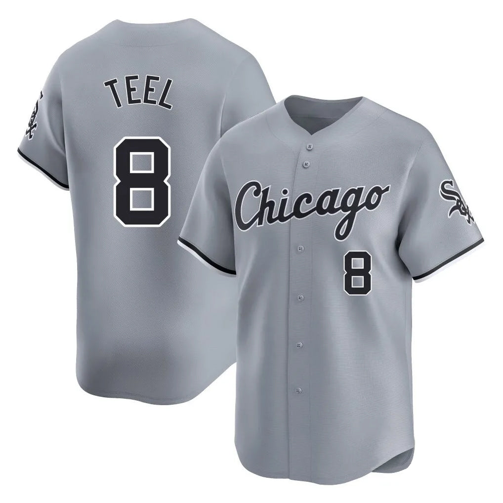 Odoa C.White Sox #8 Kyle Teel Player Gray Road Limited Home Stitched Jerseys