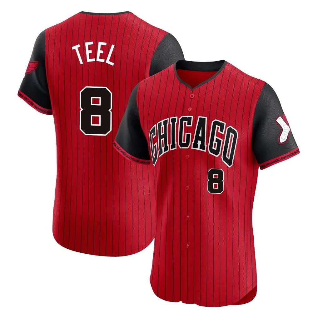 Odoa C.White Sox #8 Kyle Teel Player Red City Connect Limited Elite Home Stitched Jerseys