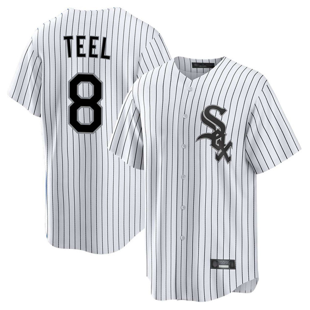 Odoa C.White Sox #8 Kyle Teel Player White Stripe Home Game Stitched Jerseys