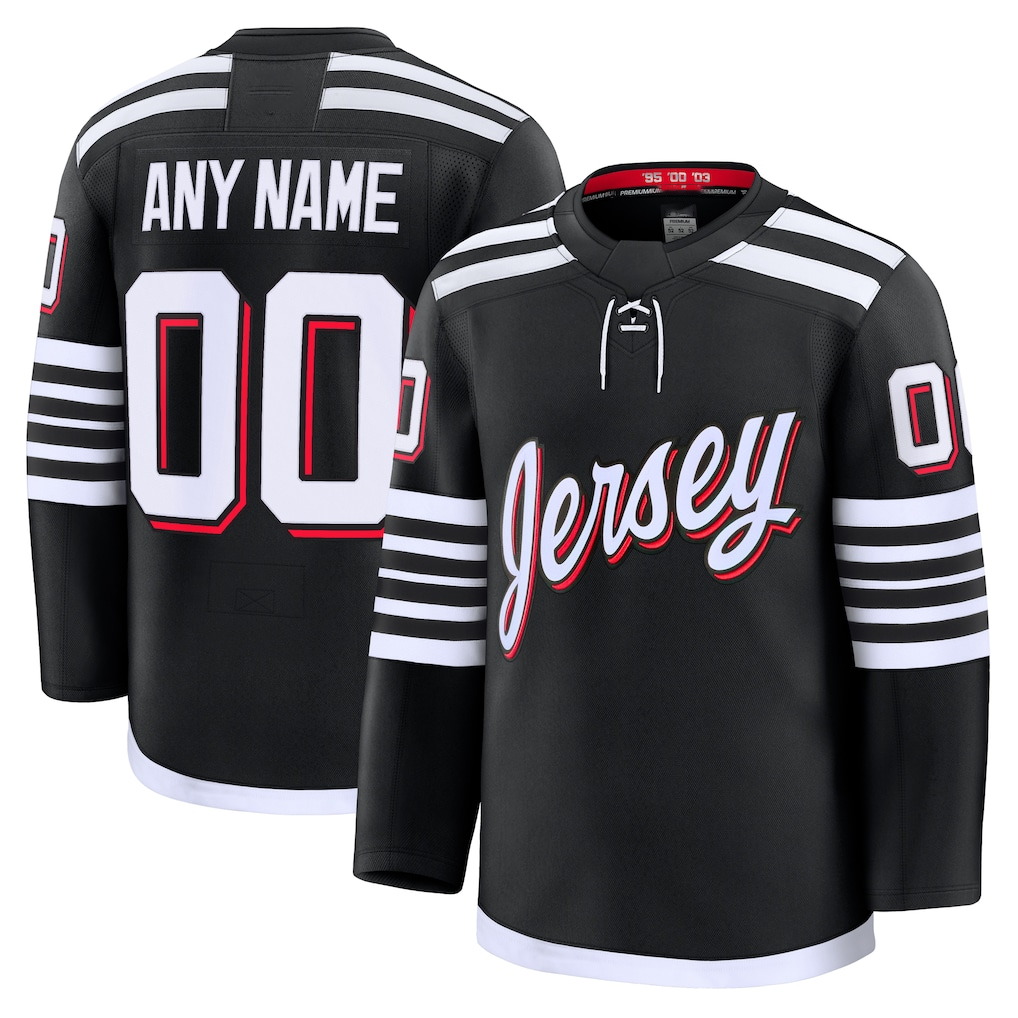Odoa Cheap NJ.Devils Black Alternate Premium Jerseys