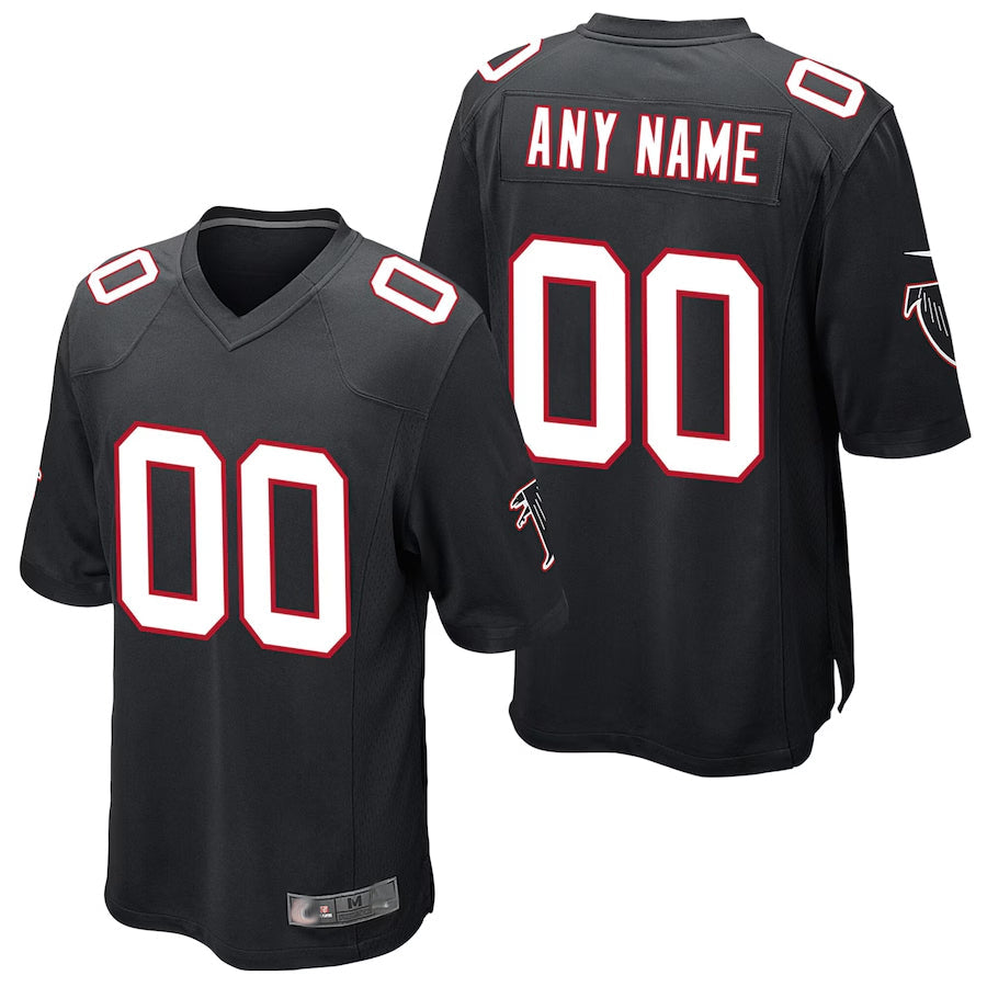 Odoa Custom A.Falcons Black Alternate Game Stitched Jerseys