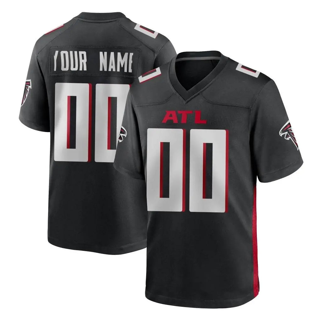 Odoa Custom A.Falcons Black Home Game Any Name & Numbers Stitched Jerseys