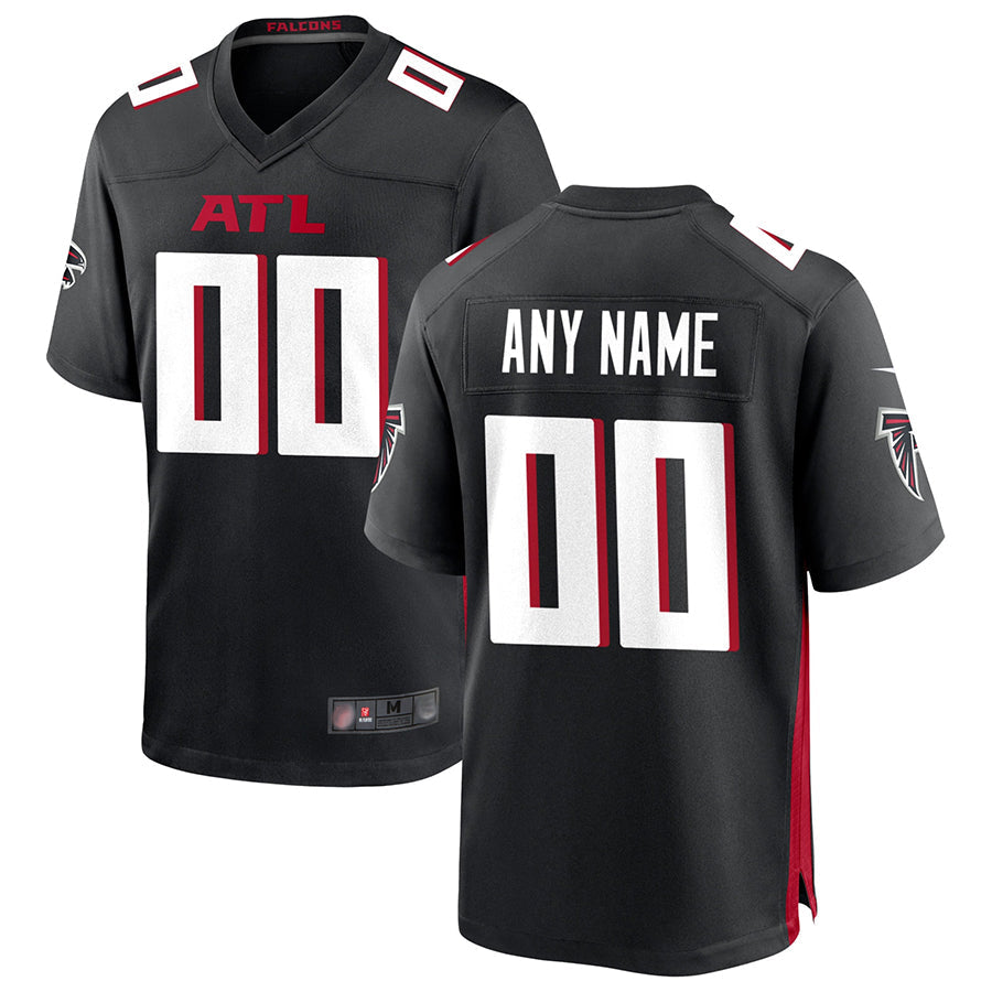 Odoa Custom A.Falcons Black Home Game Stitched Jerseys