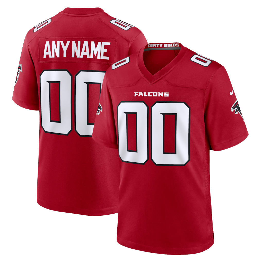 Odoa Custom A.Falcons Red Replica Home Game Any Name & Numbers Stitched Jerseys