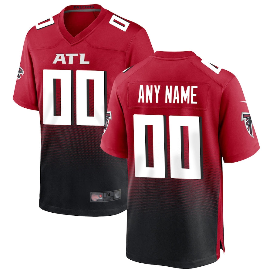 Odoa Custom A.Falcons Red Replica Home Game Stitched Jerseys