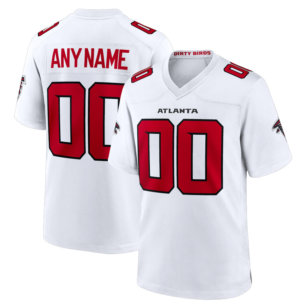 Odoa Custom A.Falcons White Replica Home Game Any Name & Numbers Stitched Jerseys