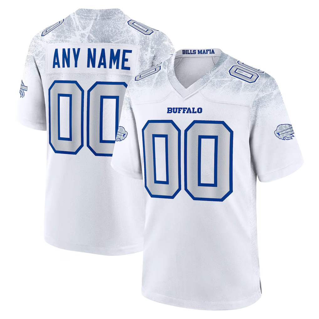 Odoa Custom B.Bills White 2025 Rivalries Collection Game Stitched Jerseys
