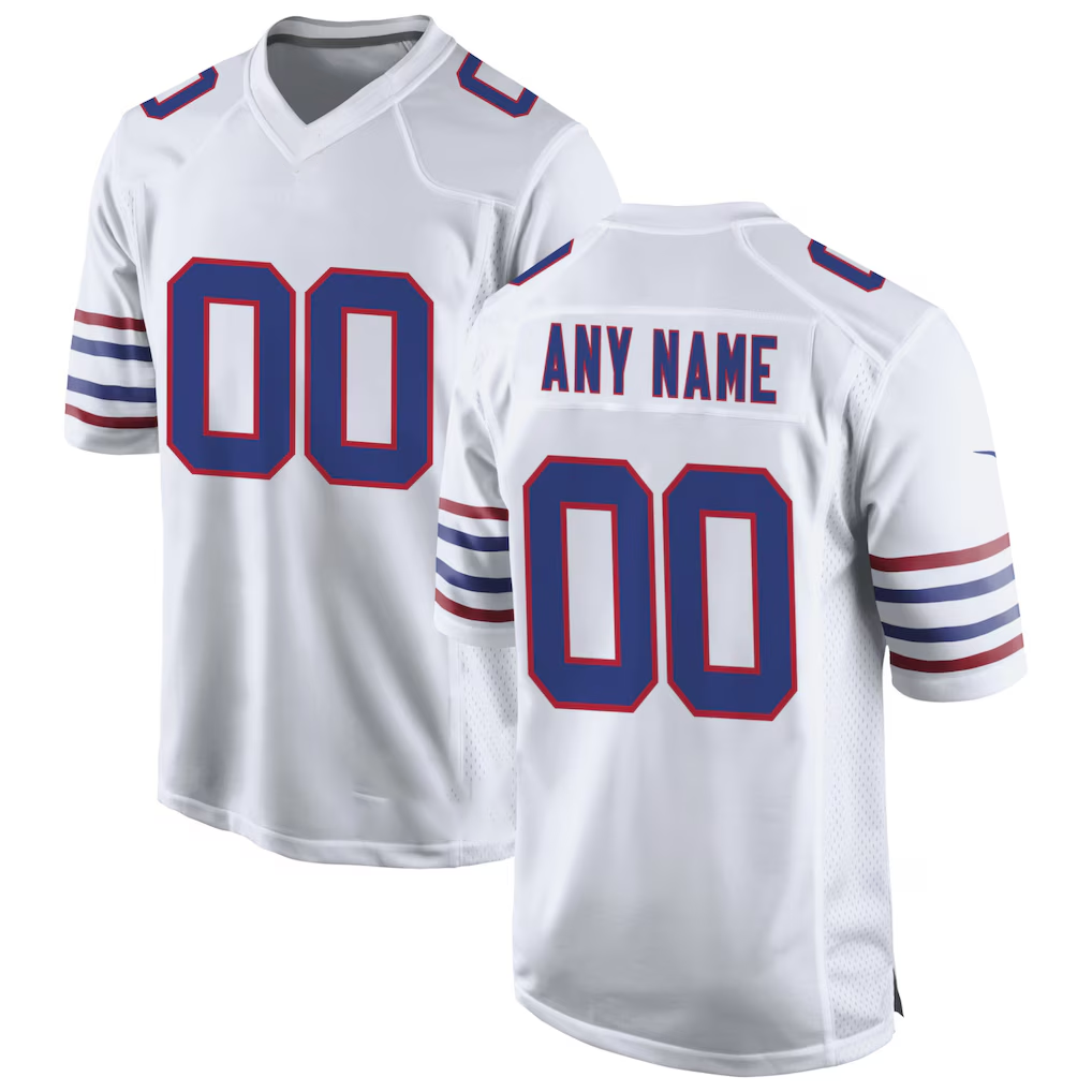 Odoa Custom B.Bills White Alternate Game Stitched Jerseys