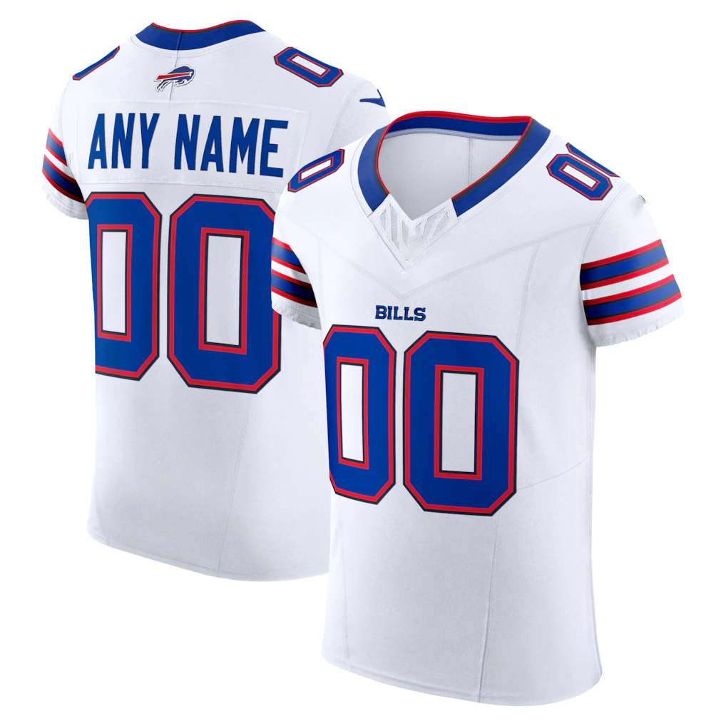 Odoa Custom B.Bills White Vapor F.U.S.E. Elite Stitched Jerseys