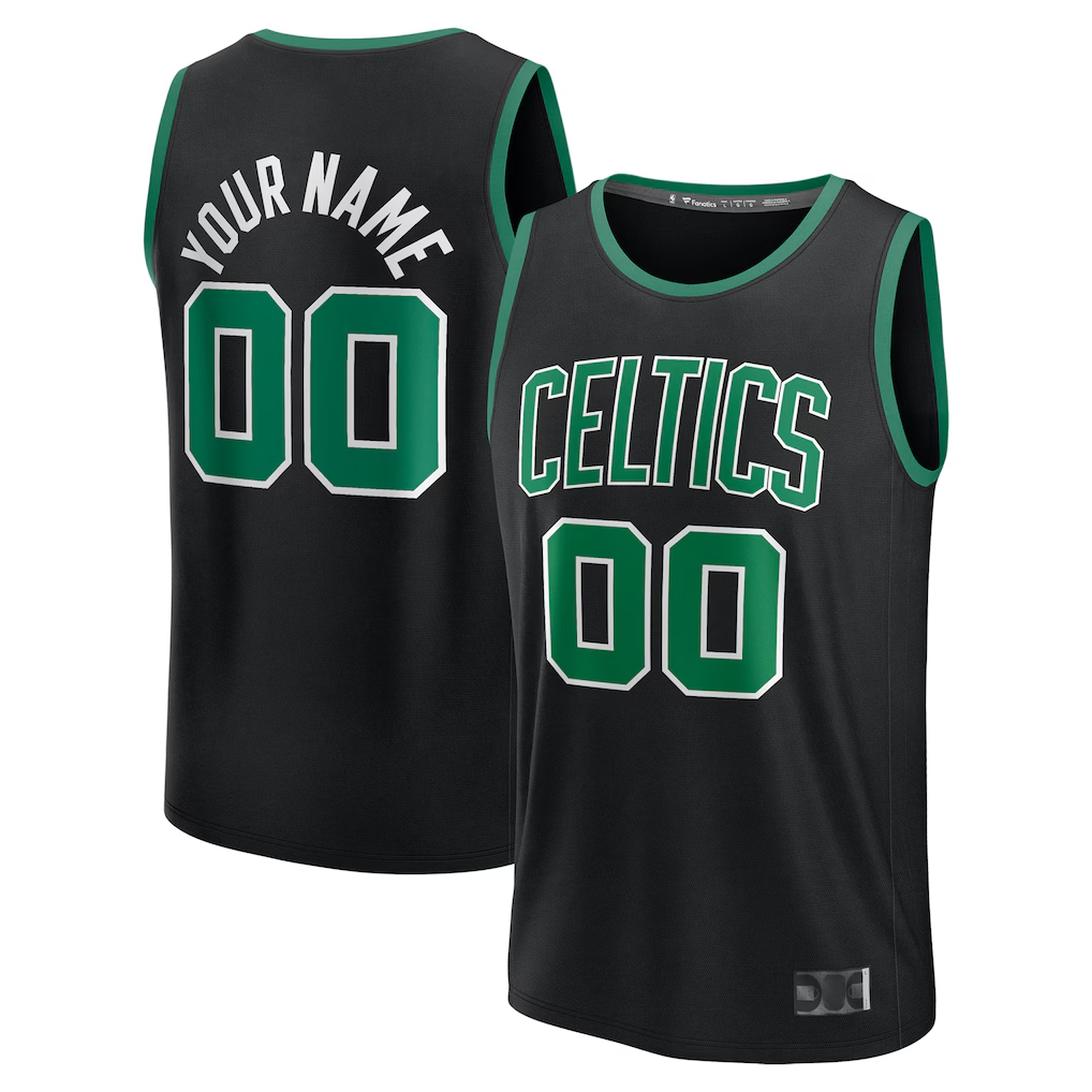Odoa Custom B.Celtics Black Fast Break Jerseys - Statement Edition