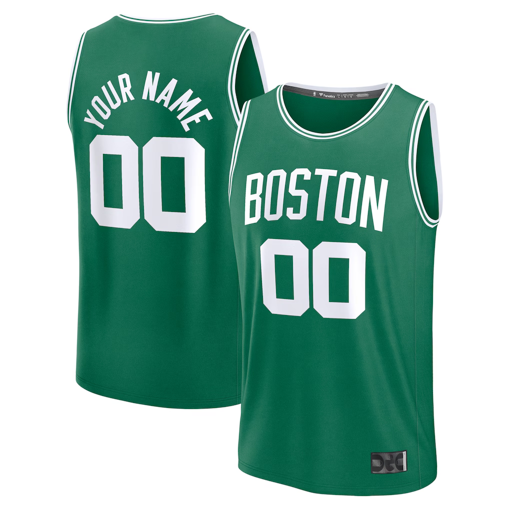 Odoa Custom B.Celtics Kelly Green Fast Break Jerseys - Icon Edition