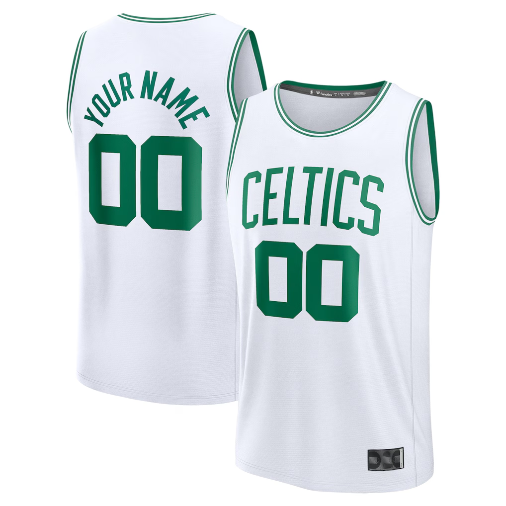 Odoa Custom B.Celtics White Fast Break Jerseys - Association Edition