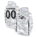 Odoa Custom B.Ravens Arctic Camo Salute To Service Hoodie Any Name & Numbers Stitched Jerseys