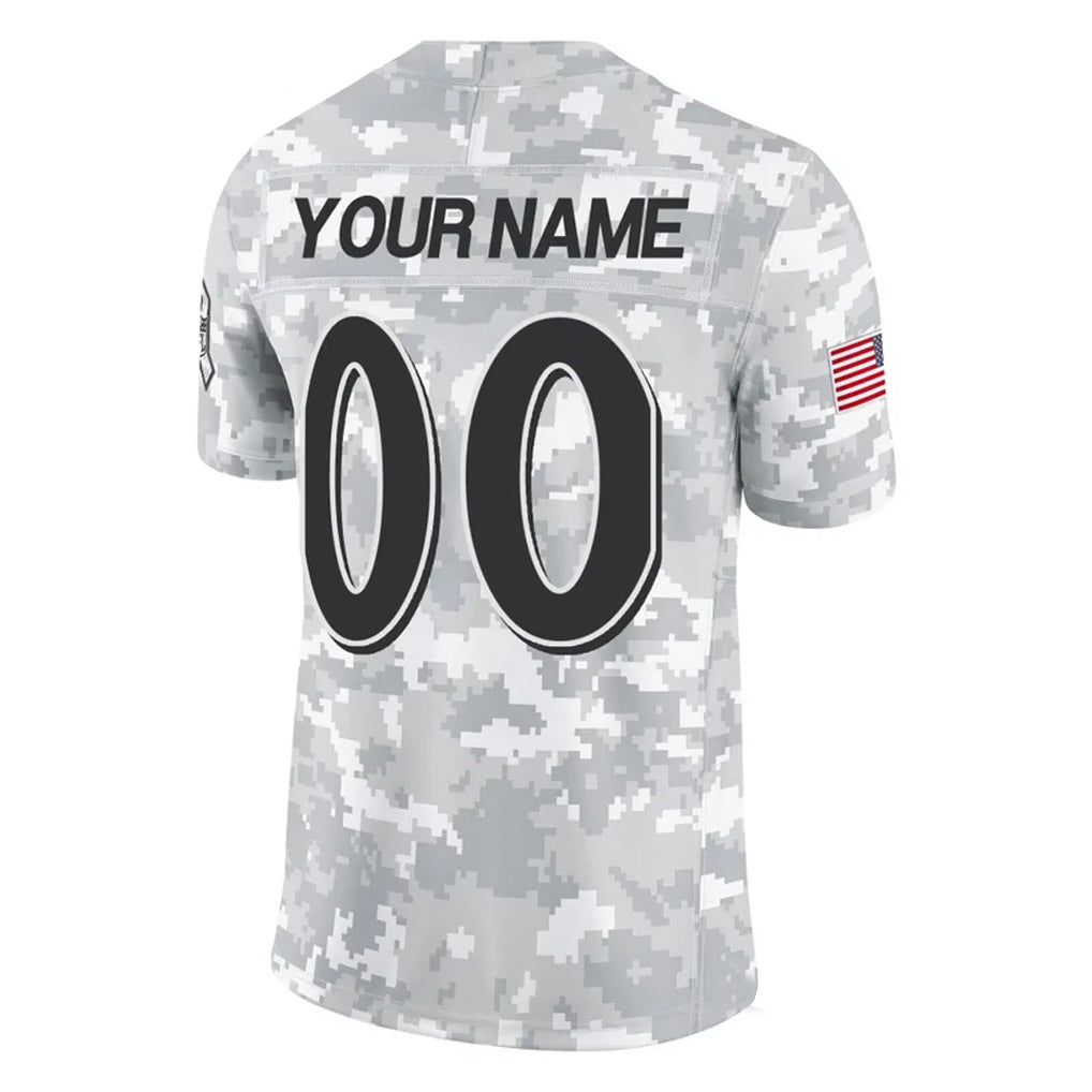 Odoa Custom B.Ravens Arctic Camo Salute to Service Limited Any Name & Numbers Stitched Jerseys