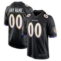 Odoa Custom B.Ravens Black Home Game Stitched Jerseys