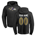 Odoa Custom B.Ravens Black Pullover Hoodie Any Name & Numbers Stitched Jerseys