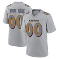 Odoa Custom B.Ravens Gray Replica Game Any Name & Numbers Stitched Jerseys