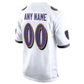 Odoa Custom B.Ravens White Alternate Home Game Any Name & Numbers Stitched Jerseys