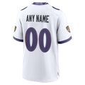 Odoa Custom B.Ravens White Home Game Any Name & Numbers Stitched Jerseys